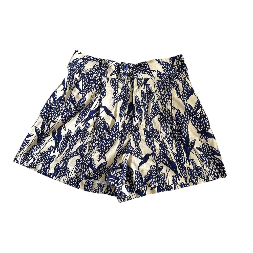 Morena Rosa Pleated Linen Blend Shorts